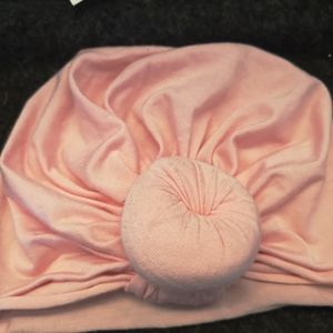 Pink infant turban headband